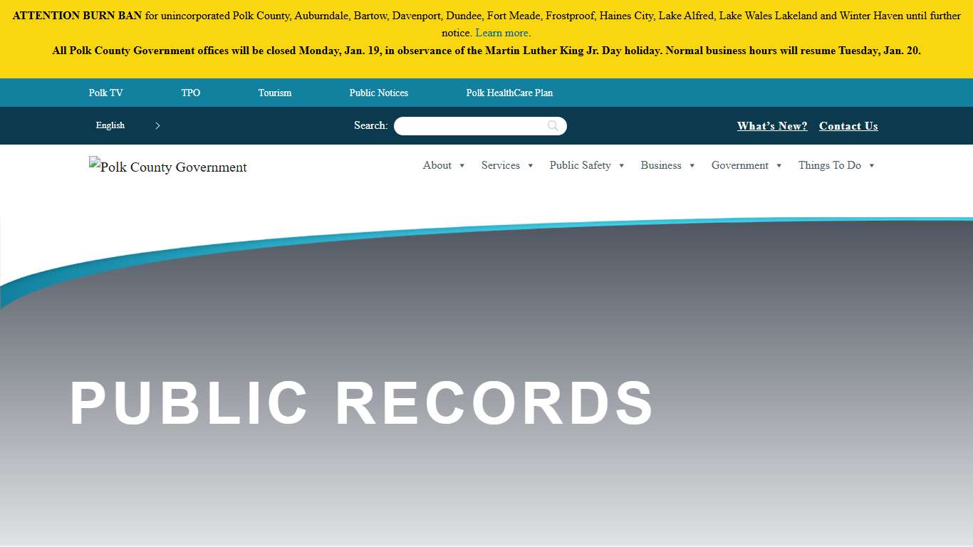 About Polk County Public Records Request polk-county.net